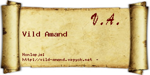 Vild Amand névjegykártya